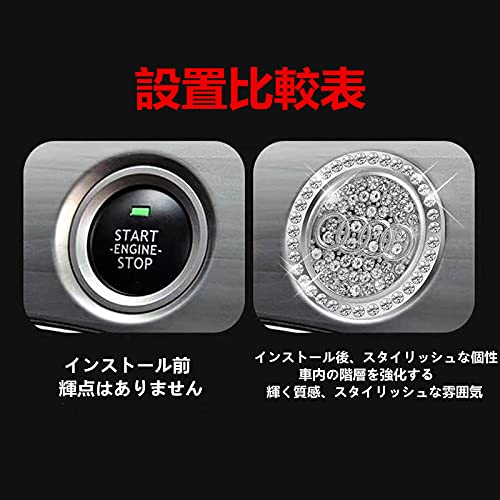 XIAOLINGDANG Suitable for Mitsubishi Engine Start Button Rhinestone Swarovski Car