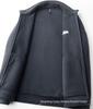 Men's Plus Size Stand Collar Fleece Jacket - Loose Fit for Autumn/Spring, Middle-Aged Style