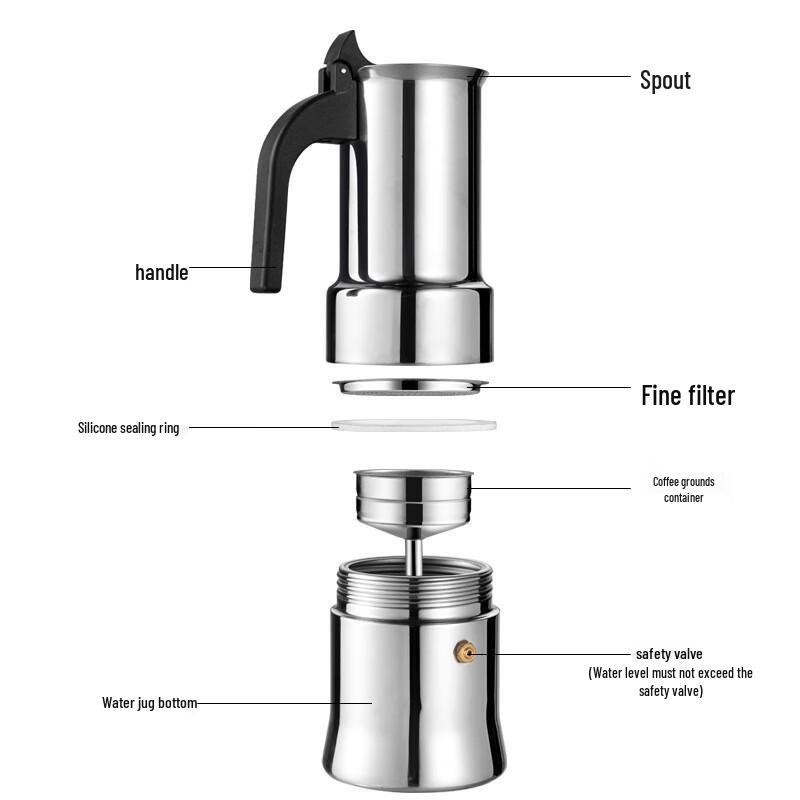 Nufeng Stainless Steel Moka Pot
