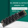 M.2 Nvme Pci-E Pcie X4 X8 X16 To 5 Port 3.0 Sata Adapter Card Riser Iii Asm1166 6Gb/S Chassis Server Pc Computer Expansion