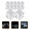 Amosfun 60pcs Transparent Fake Ice Cubes, Artificial Plastic Models, Realistic, 2cm, for Decoration, Photography, Table Decor, Parties, and Weddings