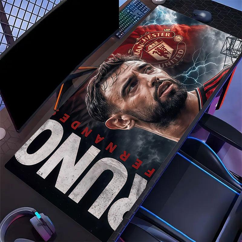 Bruno Fernandes Mouse Pad, Large Gaming Desk Mat, Non-slip XXL Mousepad for Laptop & Tablet, Mini PC Playmat with Stitched Edges
