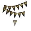 Schwarzgold 50 Jahre alt 60 Jahre alt Thema Geburtstagsdekoration Partyzubehör Arrangement Wimpelkette Banner Digitale Dekoration