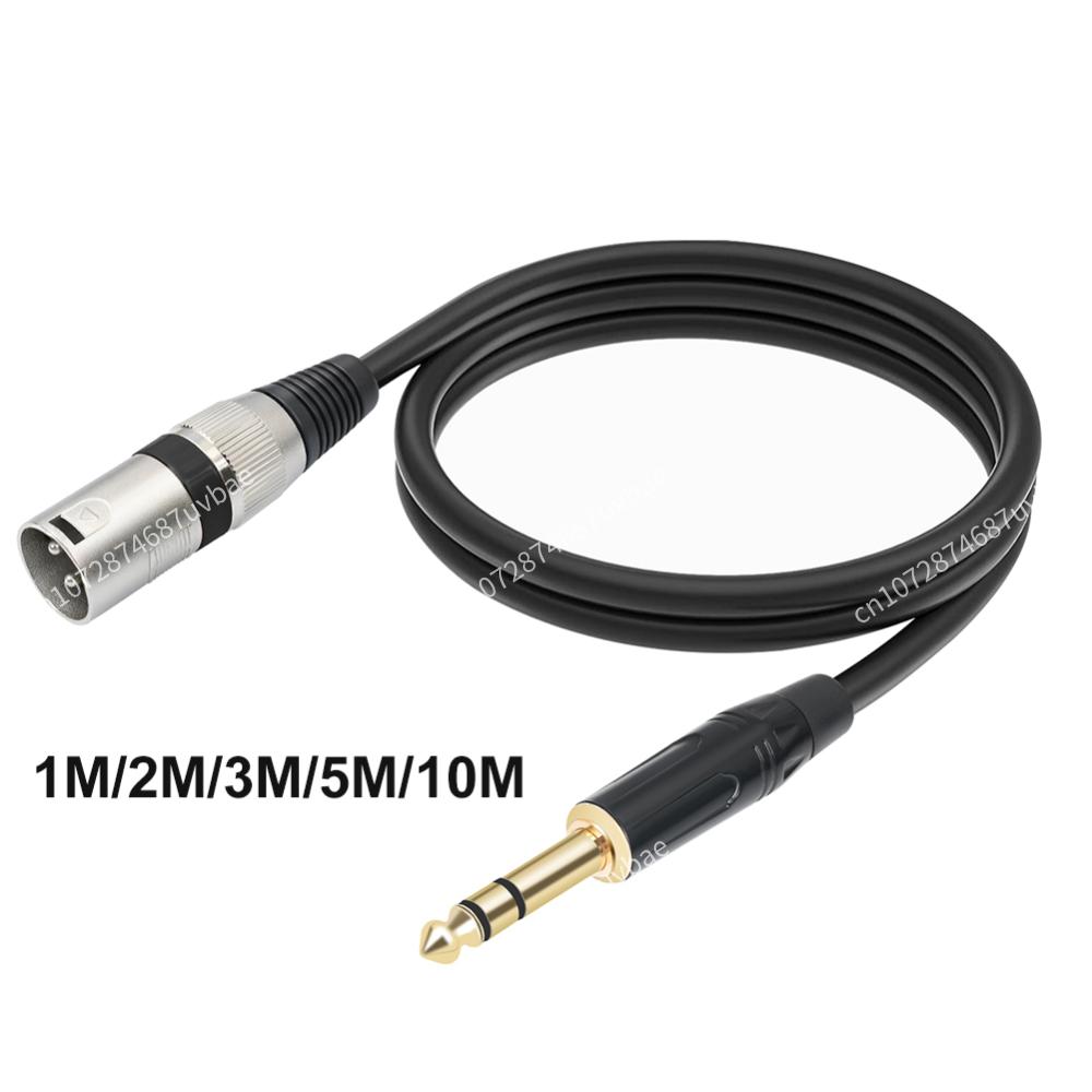 1/2/3/5/10M Quarter Inch XLR Male Balanced Interconnect Cord 6.35mm Plug To 3 Pin XLR Male Cable 1/4 Inch Jack To XLR Male Cable