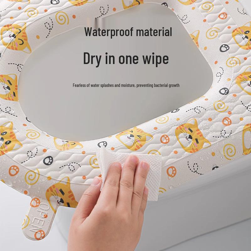 Vodotěsný EVA polštář na WC sedátko s madly - Roztomilý, Antibakteriální, Univerzální velikost pro všechna roční období