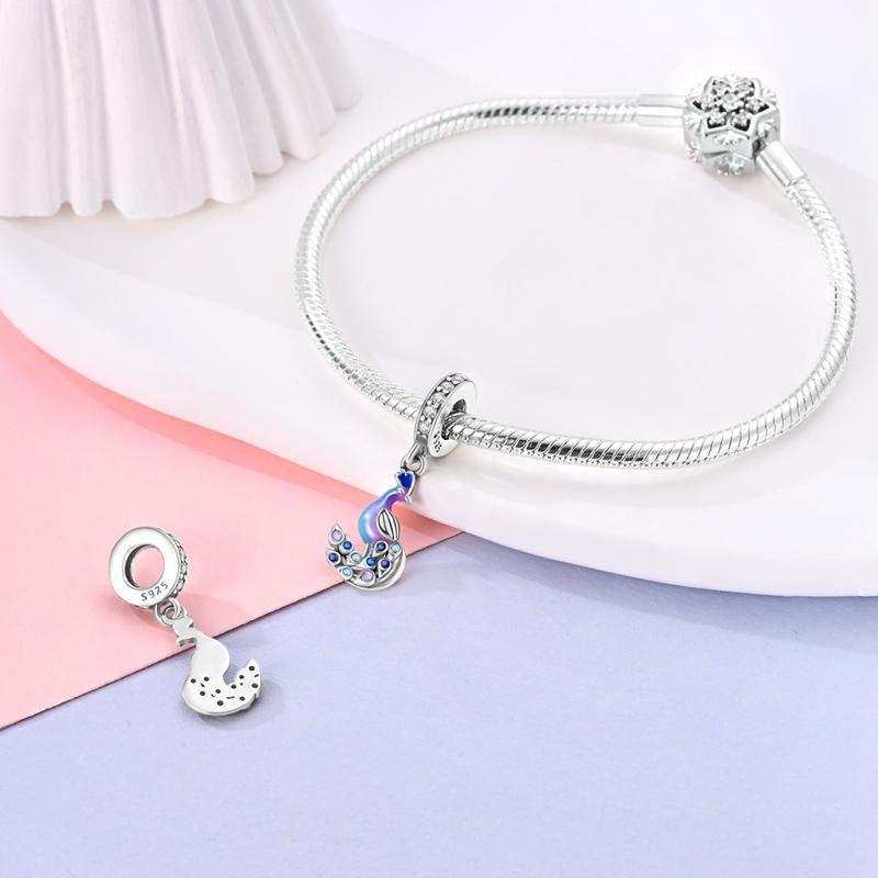 Copper Owl Peacock Parrot Bird Series Charms Beads Pendant Fit Original Fine Braceletsdiy Jewelry Gifts