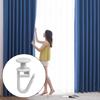 100Pcs Curtain Track Lockable Hook Curtain Gliders with 6Pcs Rails Stoppers for Window Curtain Rails Ceiling Gliders Set
