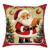 Christmas Decoration Pillowcase New Year Gift Santa Claus Fawn Snowman Pattern Home Room Decoration Sofa Cushion Cover