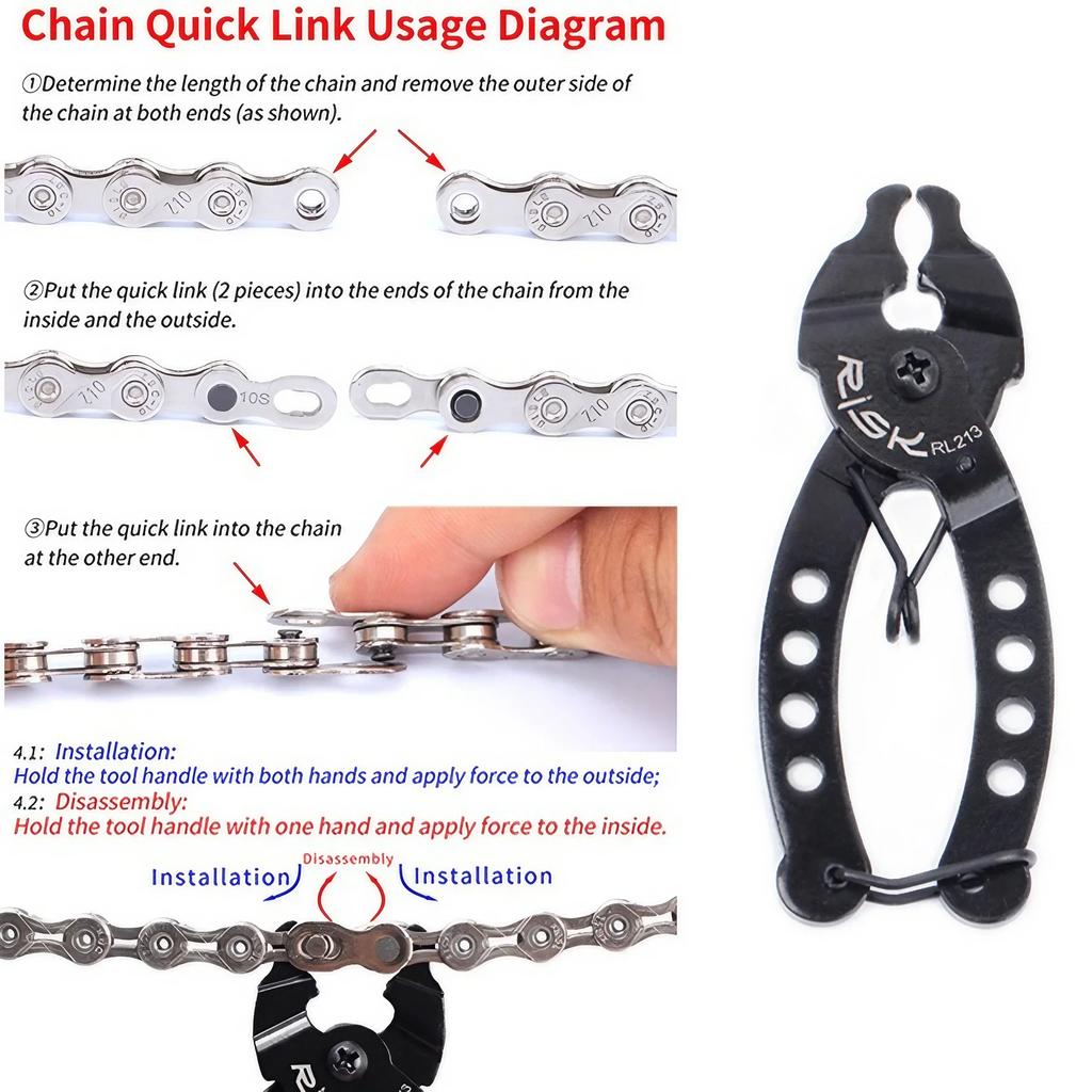 Mini Chain Quick Link Tool Bicycle Chain Link Pliers Mountain Bike Repair Tool Easy Removal Installation Hand Tools