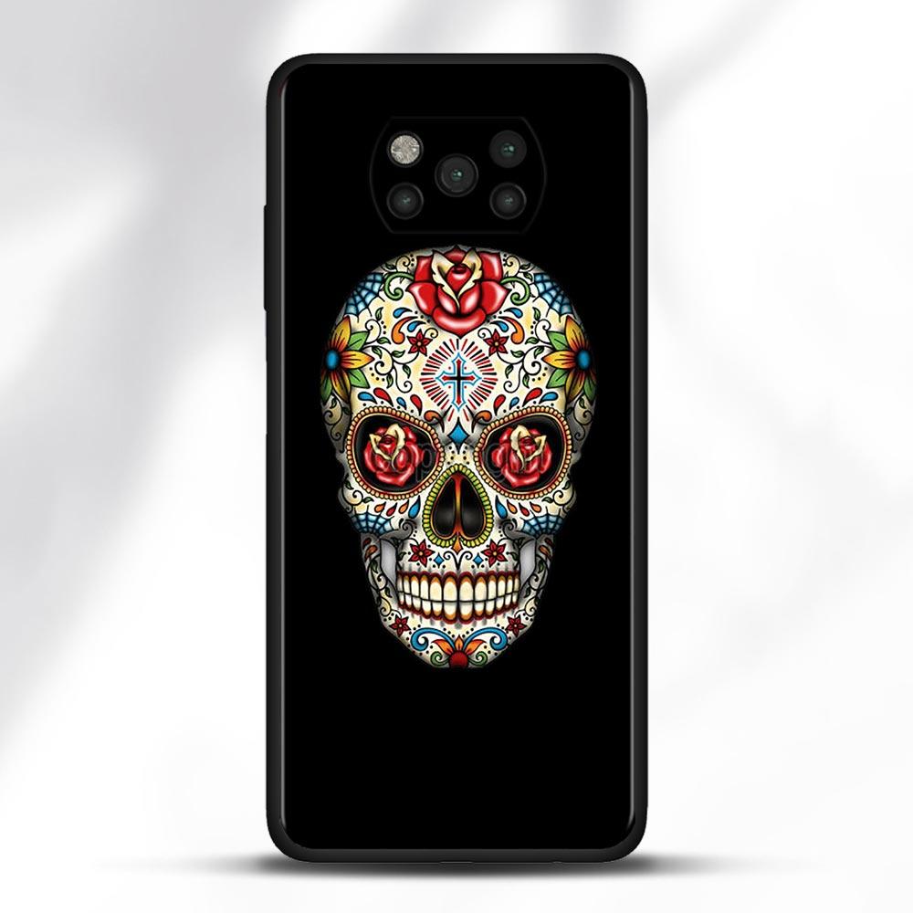 Straszna czaszka szkielet Capa dla Mi POCO X3 F3 GT uwaga 10 Pro Lite etui na Poco X3 NFC M3 Pro M3 F3 F1 Caso dla Xiaomi CC9 Pro