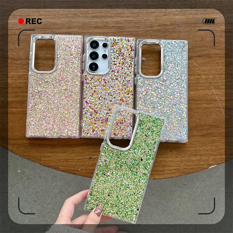 Epoxy Glitter Sequined Mobile Phone Case Is Suitable For Samsung Galaxys25 Premium S24 Niche A07 Women'S Models