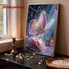 Pearl DIY Butterfly and Shell Art Kits 15.7x19.6inch Gem Art Pearl Painting Kits Without Frame for Adults Gift Idea Home Wall Decor