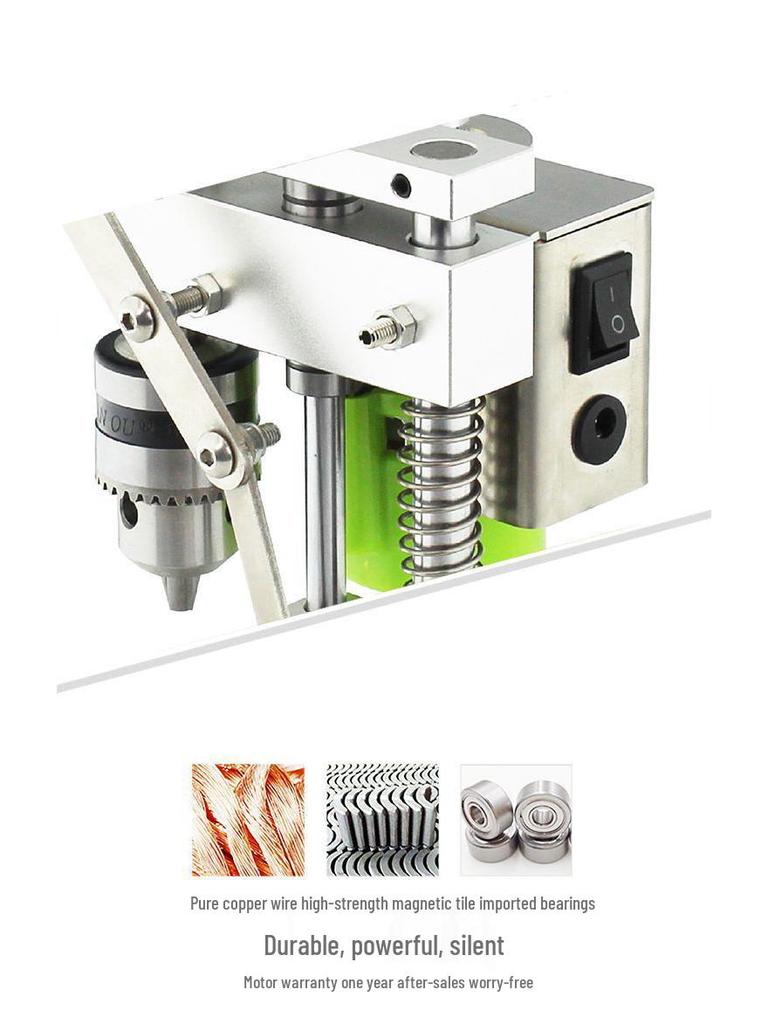 Compact Desktop Variable Speed Precision Electric Drill with Miniature Stand for Household Use