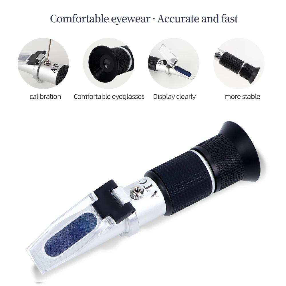 0-80% Miernik Koncentracji Cukru 0-80% Refraktometr Brix Tester do Miodu Owoców Ręczny Refraktometr do Miodu