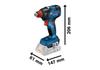 Gdx 18V-200 2*4.0Ah Cordless Impact Wrench - B 6019J2206