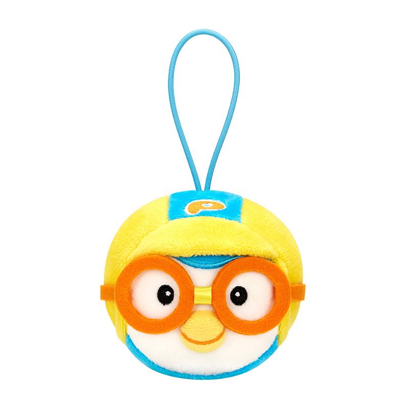 [pororomall] Pororo Face Plush Keychain - Pororo