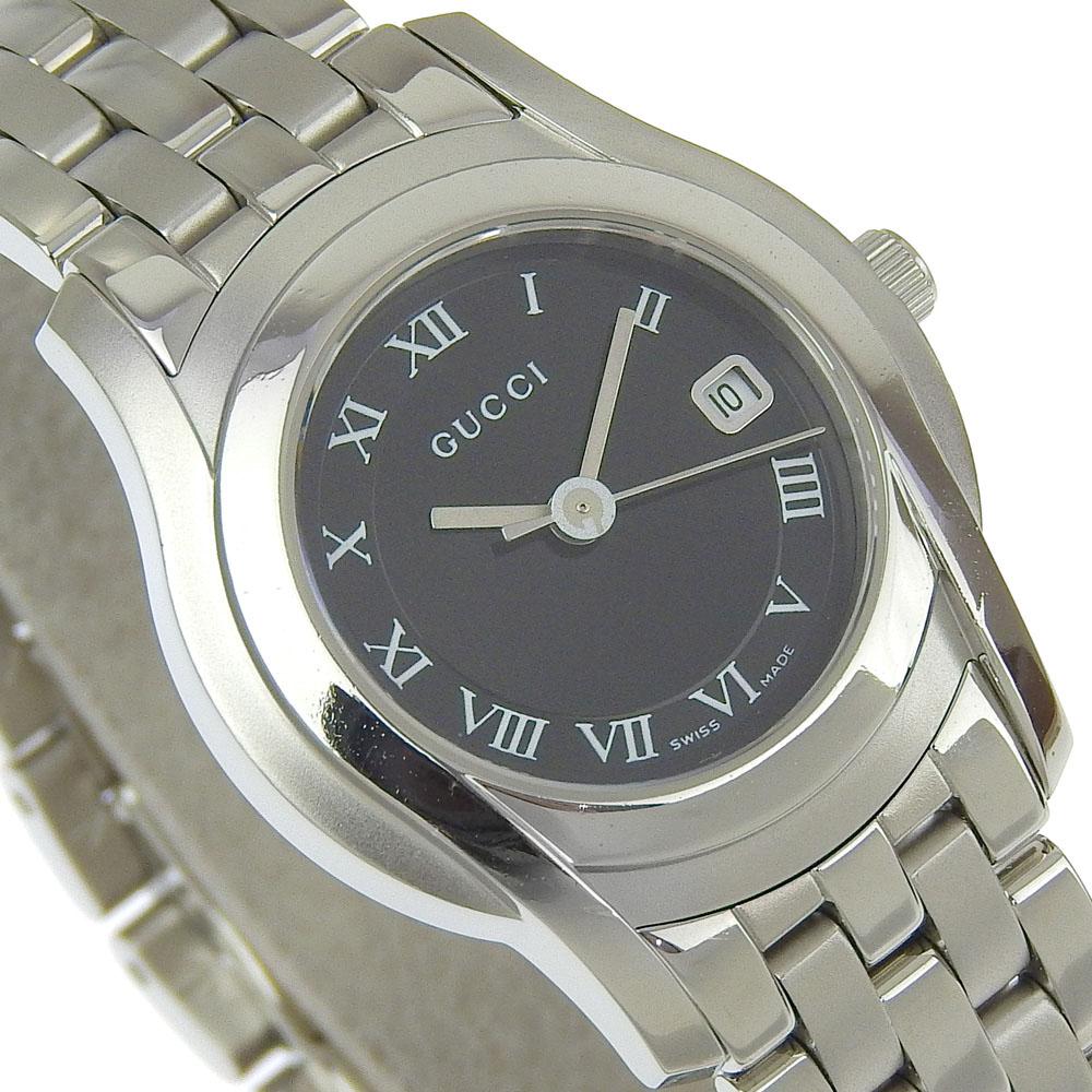 GUCCI G class Watches 5500L blackDial Stainless Steel Quartz Analog display Women Used