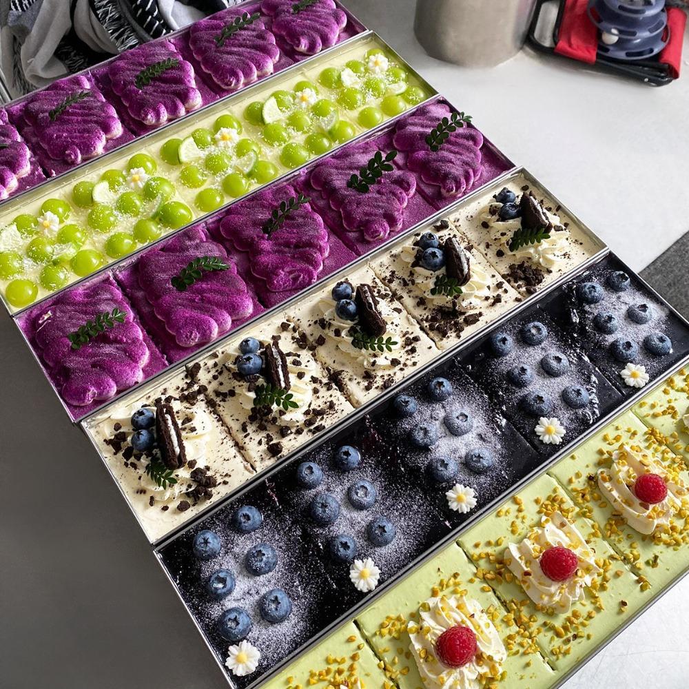 Abnehmbares Design Brotform Rechteckige Mousseform Professionelle Tiramisu-Kuchenform Käsekuchen