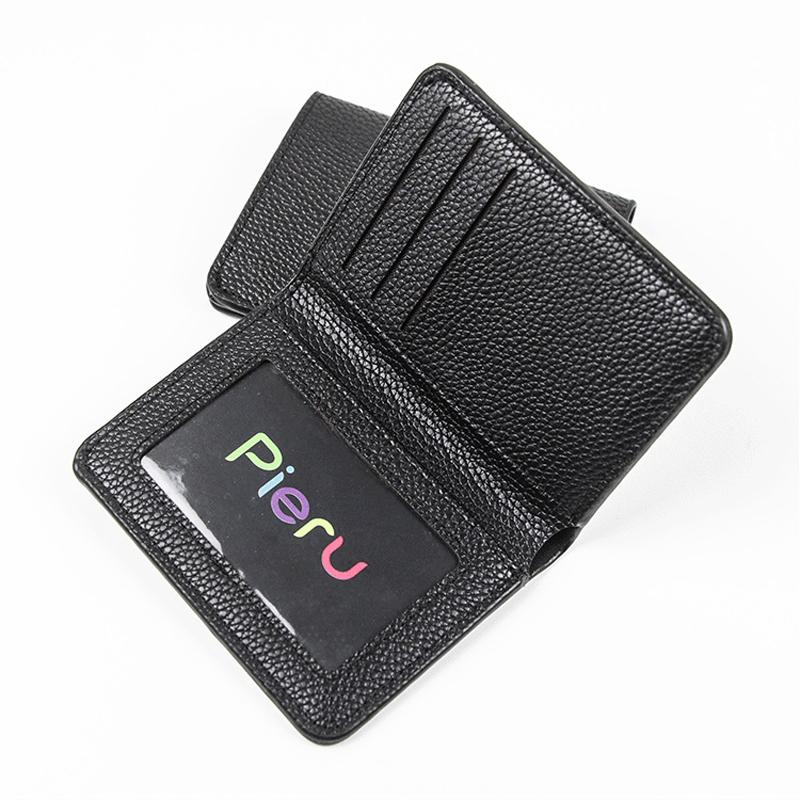 Ultra thin Lychee Print Leather Wallet for Men Multi-function Credit Card Bag Business Card Bank Card Holder Mini Purse