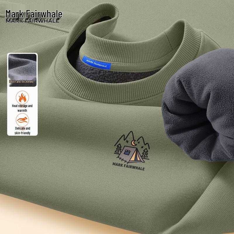 Mark Fairwhale Men's Heavyweight Fleece-Lined Crewneck Sweatshirt