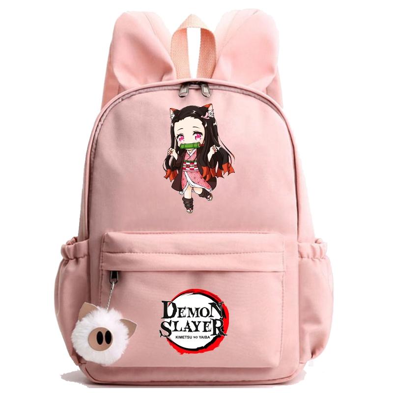 Anime Demon Slayer Backpack Teenager Girl Boy Backpack Schoolbag Back To School Bookbag Men Women Leisure Travel Bag Daily Bag