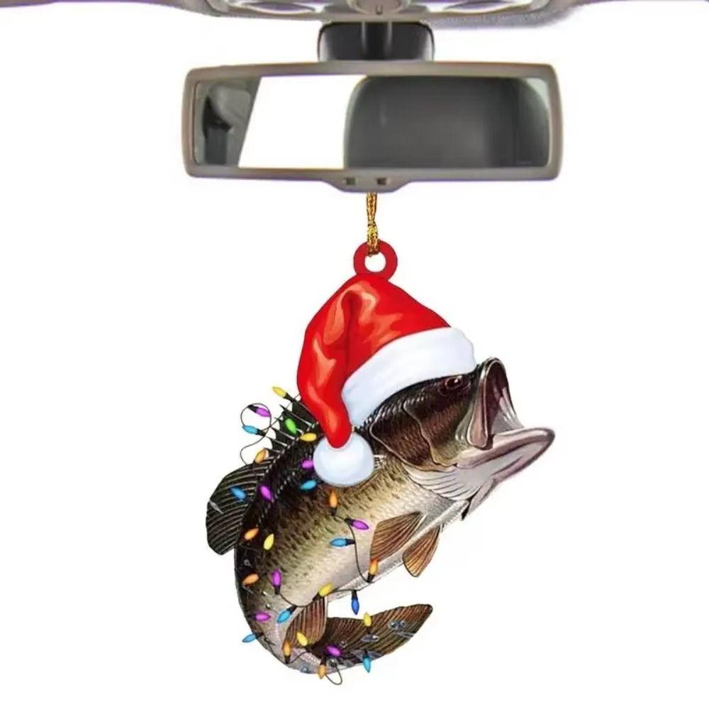 Model Okonia Ozdoba Wisząca Choinki Akrylowy Brelok Ryba Okoń Navidad Dekor