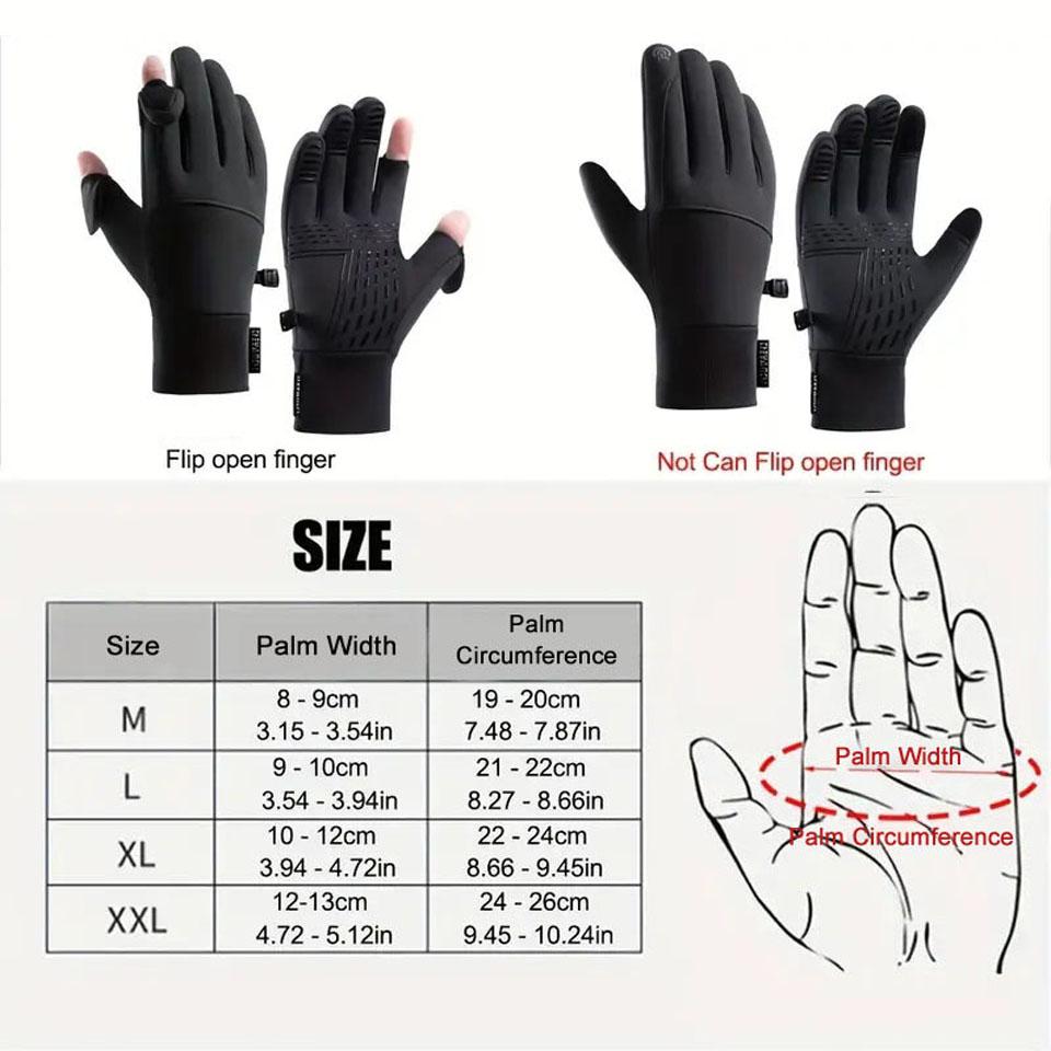 GTUBIKE Winter Gloves Men Women Warm Touch Screen Gloves Outdoor Sports Windproof Waterproof Cycling Skiing Fishing Gloves