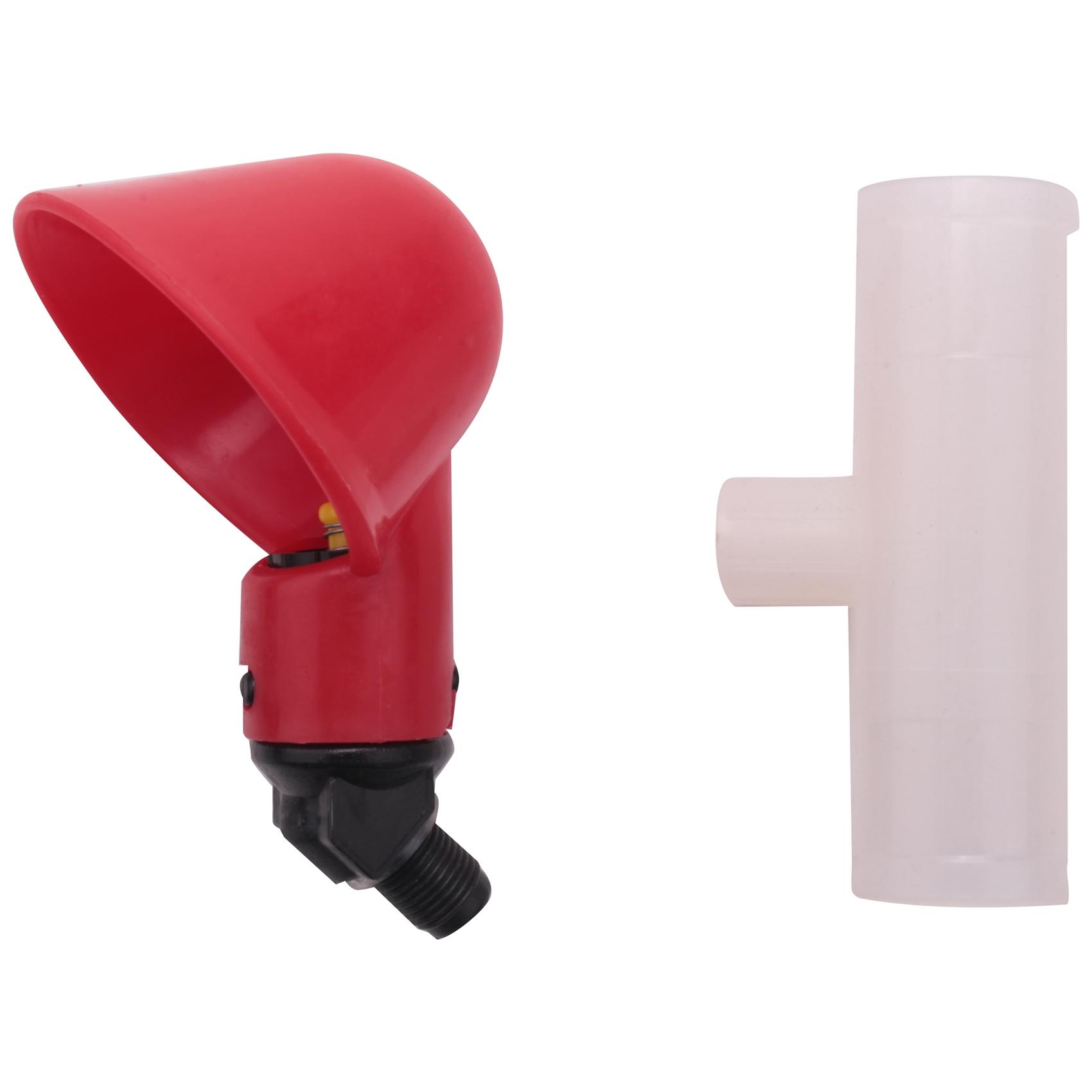 BHBL Chicken Waterer Cups, Chicken Waterer Feeder Tee Fittings, Automatic Chicken Waterer for Chicken Ducks Quail 4Pcs China Mainland