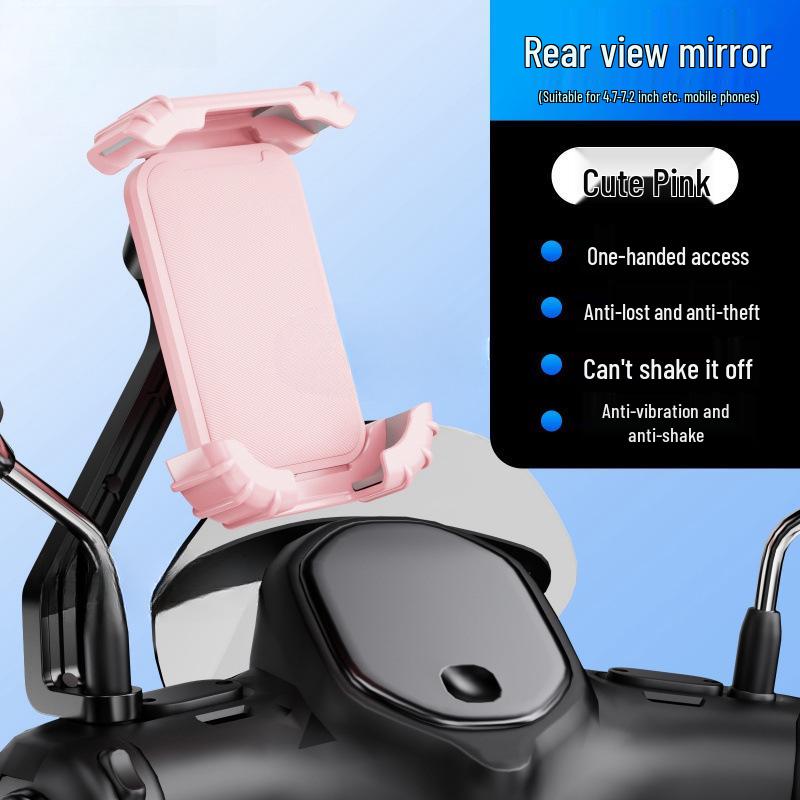 Electric Motorcycle Phone Holder: Anti-shake, Perfect for Navigation and Ride-hailing.