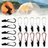 10 Piezas Clips para Lona de Camping con Mosquetón Ganchos para Colgar Clip de Aseguramiento de Tienda de Campaña Clip de Seguridad a Prueba de Viento para Barbacoa al Aire Libre Camping