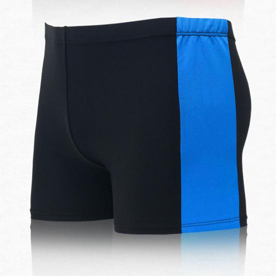 Yetişkin erkekler erkek mayoları orta katlı elastik bel Patchwork renkli su itici mayo çabuk kuruyan erkek mayoları yüzme şortu