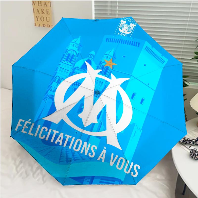 Marseille Print Automatic Umbrella, 8 Rib Iron Frame, Plastic Handle, Suitable for Outdoor Travel &Daily , Ideal Gift