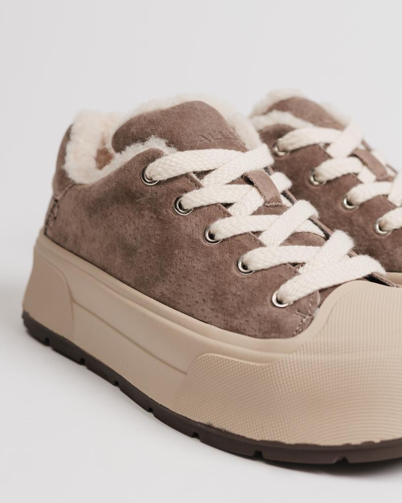 Sneakers with Fur Allsy 2519 36 Mink Suede Wool