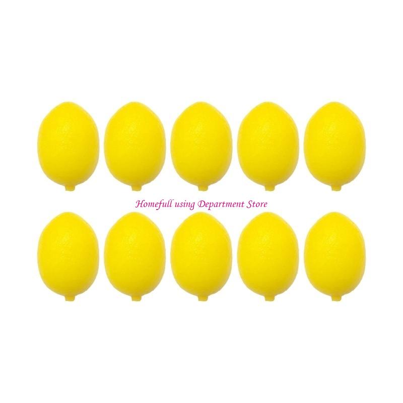 

10Pcs Artificial Lemon Realistic Simulation Lemon Fruit Foam Lemon for Display