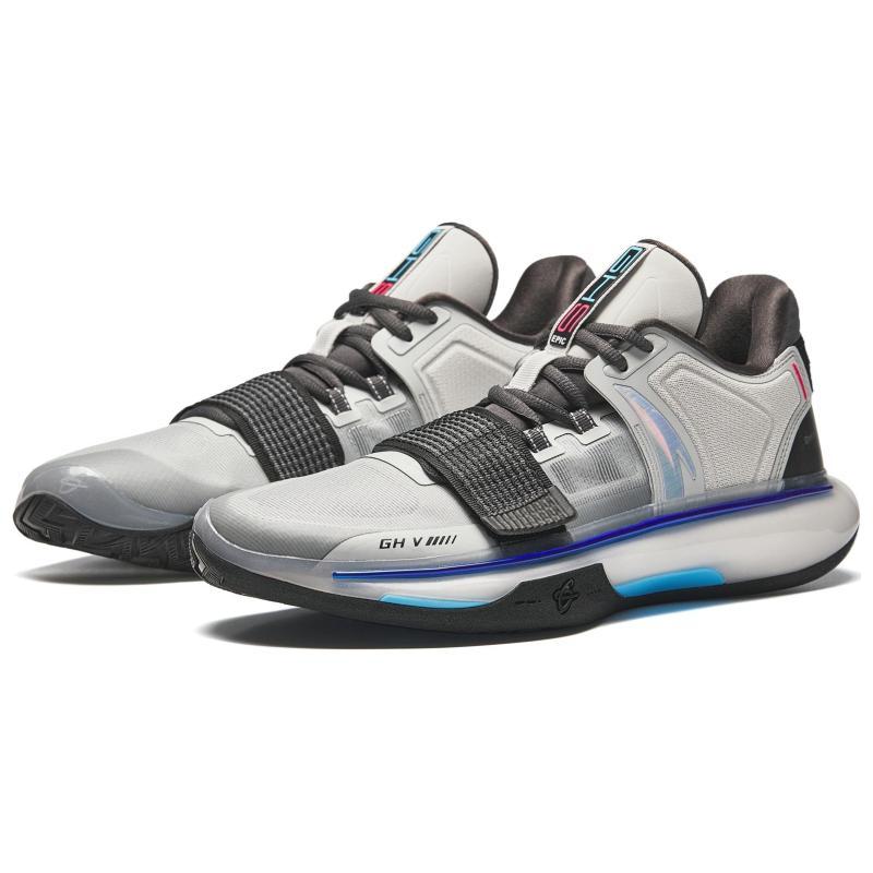 Anta GH5 Shock Absorbers Rebound Low Top Basketball Shoes Men's Microchip Gray Sneakers 112431116-5