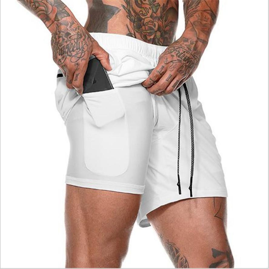 Men's Athletic Double-Layer Running Shorts - Trendy, Casual, Outdoor Fitness Wear