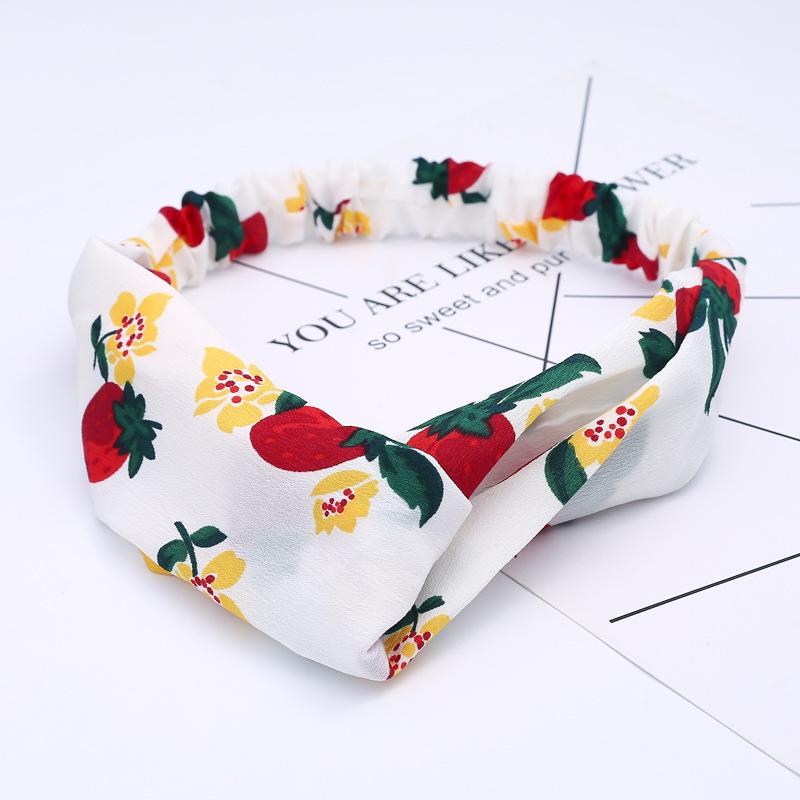 Women Girls Summer Bohemian Hair Bands Print Headbands Retro Cross Turban Bandage Bandanas HairBands Hair Accessories Headwrap