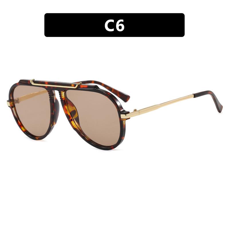 Personalized toad-shaped single beam sunglasses, new European and American sunglasses, retro fashion UV-proof sunglasses