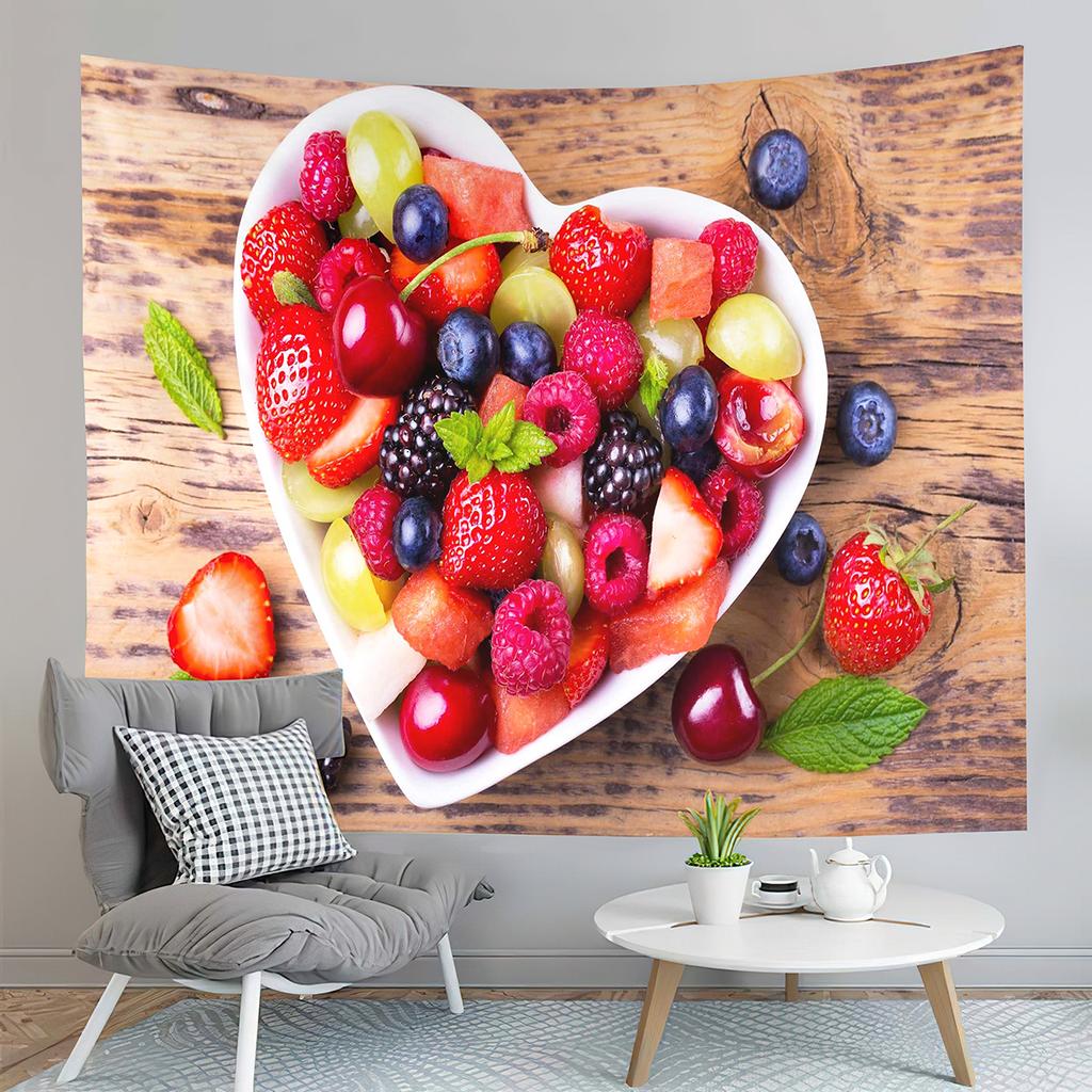 Farm Orchard Tapestry Delicious Fruit Tapestry Banana Grapes Tapestry Home Living Room Dorm Bedroom Aesthetics Decor Tapestries