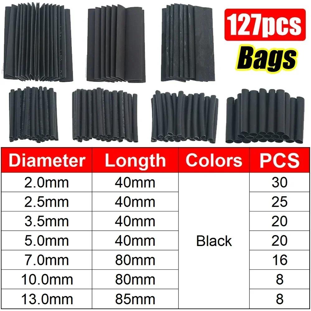 800PCS Heat-shrinkable Sheath Heat Shrink Tubes Set Thermoretractile Tube Charger Cable Protector Line Bar Electric Wire Sheath