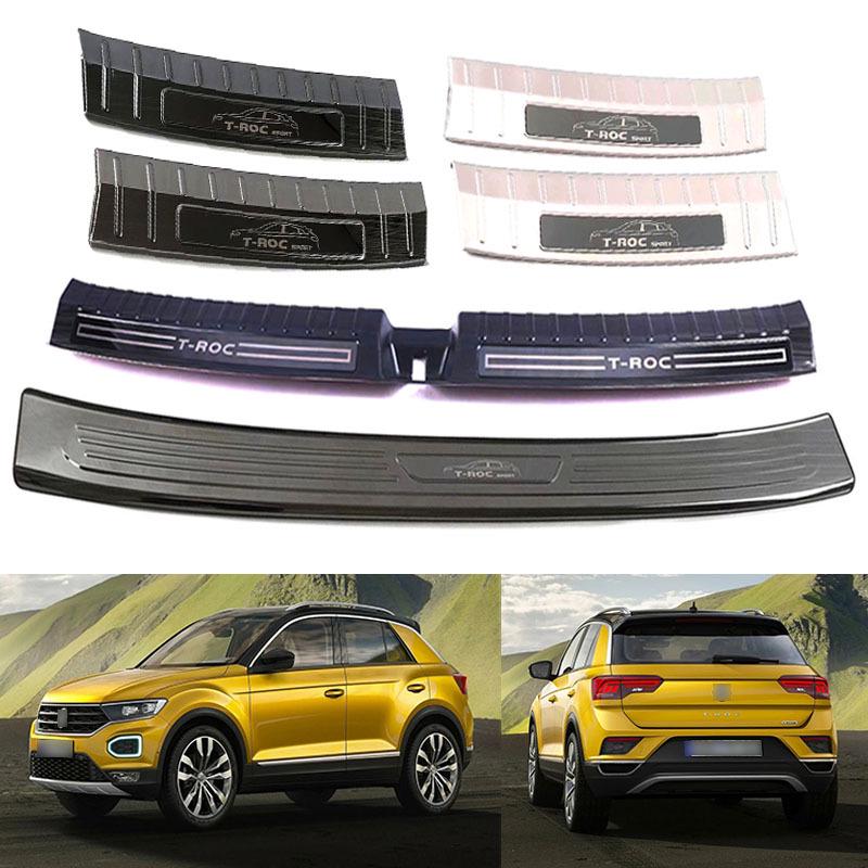 

Защита заднего бампера Volkswagen T-Roc и декоративная противоударная накладка для моделей 18 года