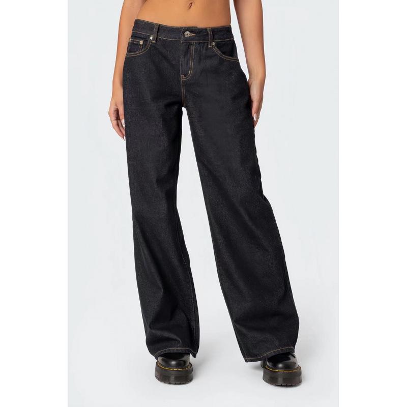 Russian Fashion: Women's High Waist Extra Long Wide Leg Jeans 2025