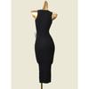 Foreign Trade Original Order Tight Sleeveless Knitting Sexy Vest Dress Stylish Drawstring Silm Sexy Sheath Dress