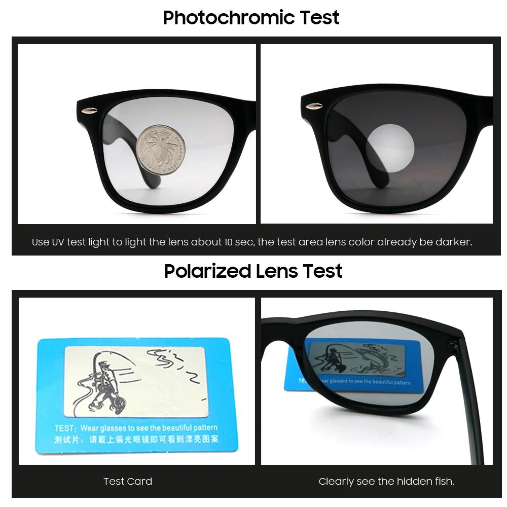 VIVIBEE Klasický design Čtvercové Polarizované Pánské Řidičské Sluneční Brýle Fotochromatické Polární Sluneční Brýle 2025 Trendy Vysoce Kvalitní Odstíny