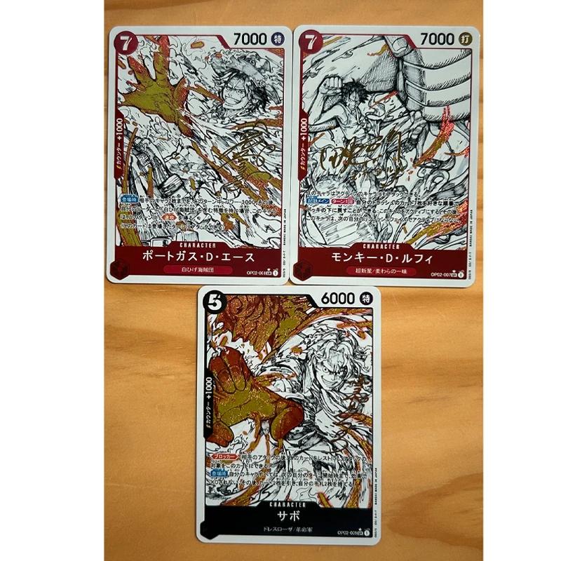 One Piece Diy Monkey Roronoa Zoro D Luffy Self Control Collect Signature Trading Flash Card Anime Cartoon Lovely Gift 63*88mm