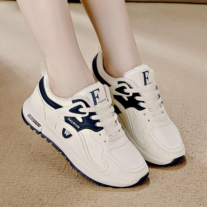 Winter new cotton shoes piled thickened warm board shoes student shoes sports trendy shoes