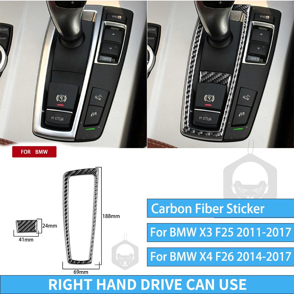 For BMW X3 F25 2011-2017 For X4 F26 2014-2017 Accessories Interior Dashboard Gear Outlet Full Set Kit Carbon Fiber Cover Sticker