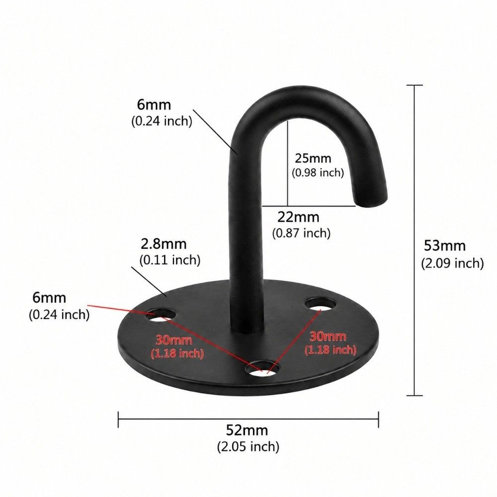 5 Pcs Stainless Steel Ceiling Mount Hanger Heavy Duty J Shaped Hook Indoor Outdoor Use