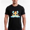 Pocky Pounce Tshirt Summer Casual Cotton Tee Oversized Streetwear Tops Vintage Graphic Print Loose Fit Short Sleeve