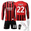 2425 AC Milán Domácí Dlouhý Rukáv Dres Set 9 Giroud 10 Leo 19 Olympiáda 11 Ibrahimović Kaka Nohy